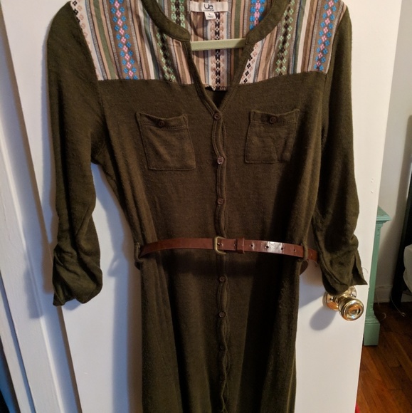 Ya Los Angeles Embroidered Sweater Dress - Picture 1 of 4